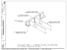 Joist Rim I Beam Flush to Bottom