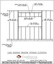 Load Bearing Window Opening Elevation