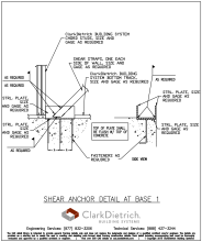 Shear Anchor Detail at Base 1