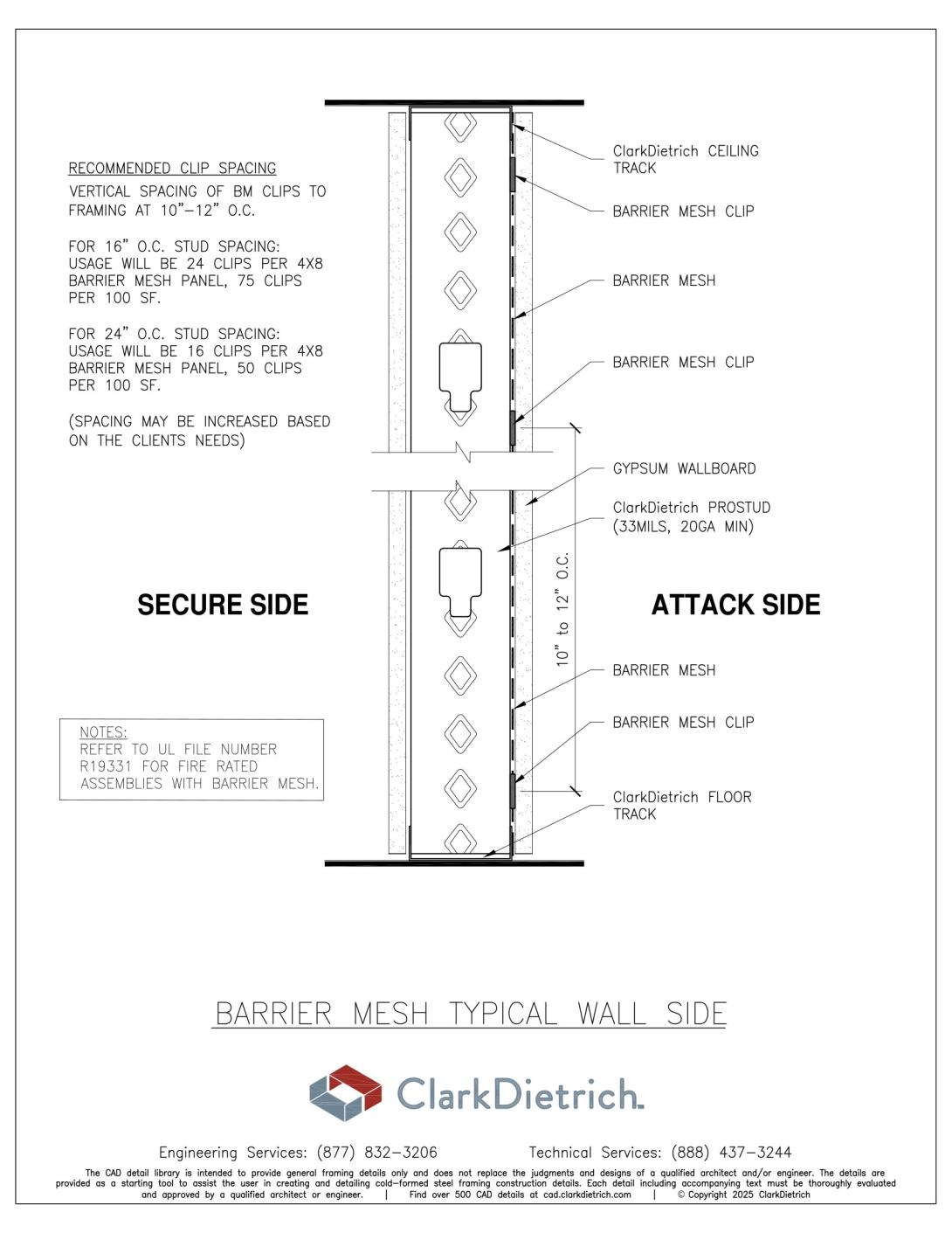 Barrier Mesh Typical Section