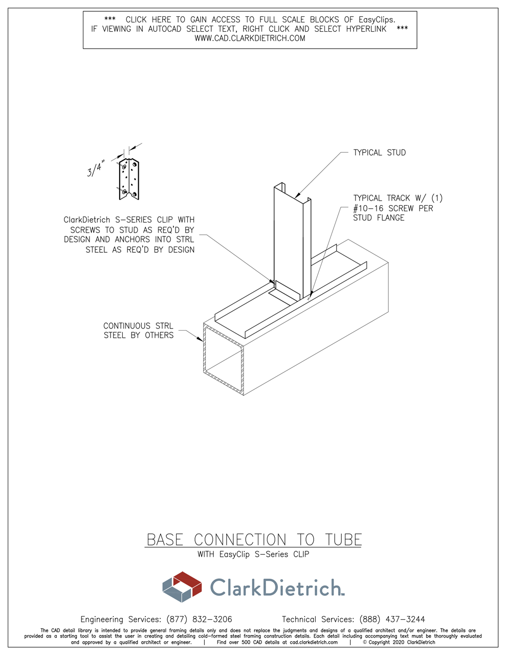 Base Connection To Tube With S-Series Clip  