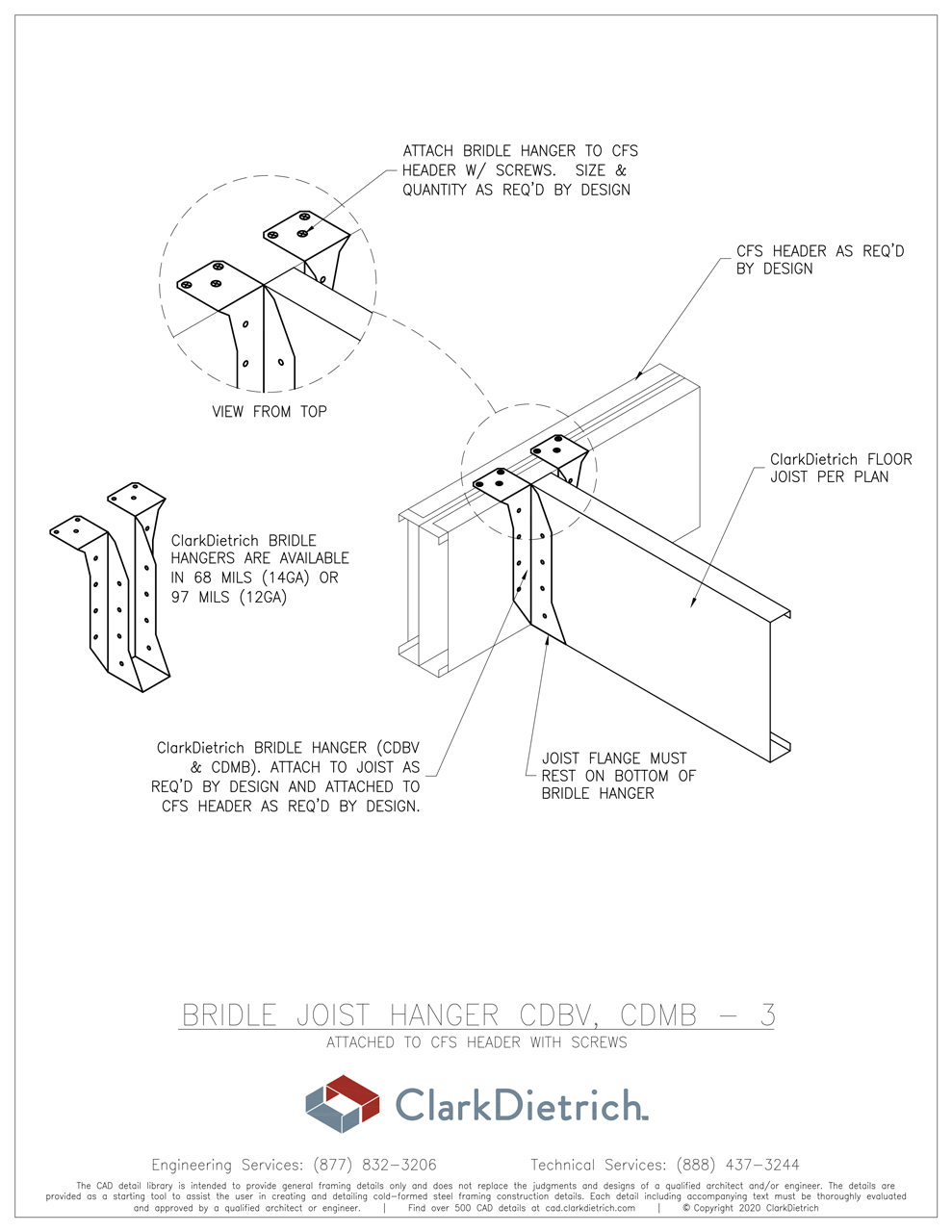 Bridle Joist Hanger CDBV-3  