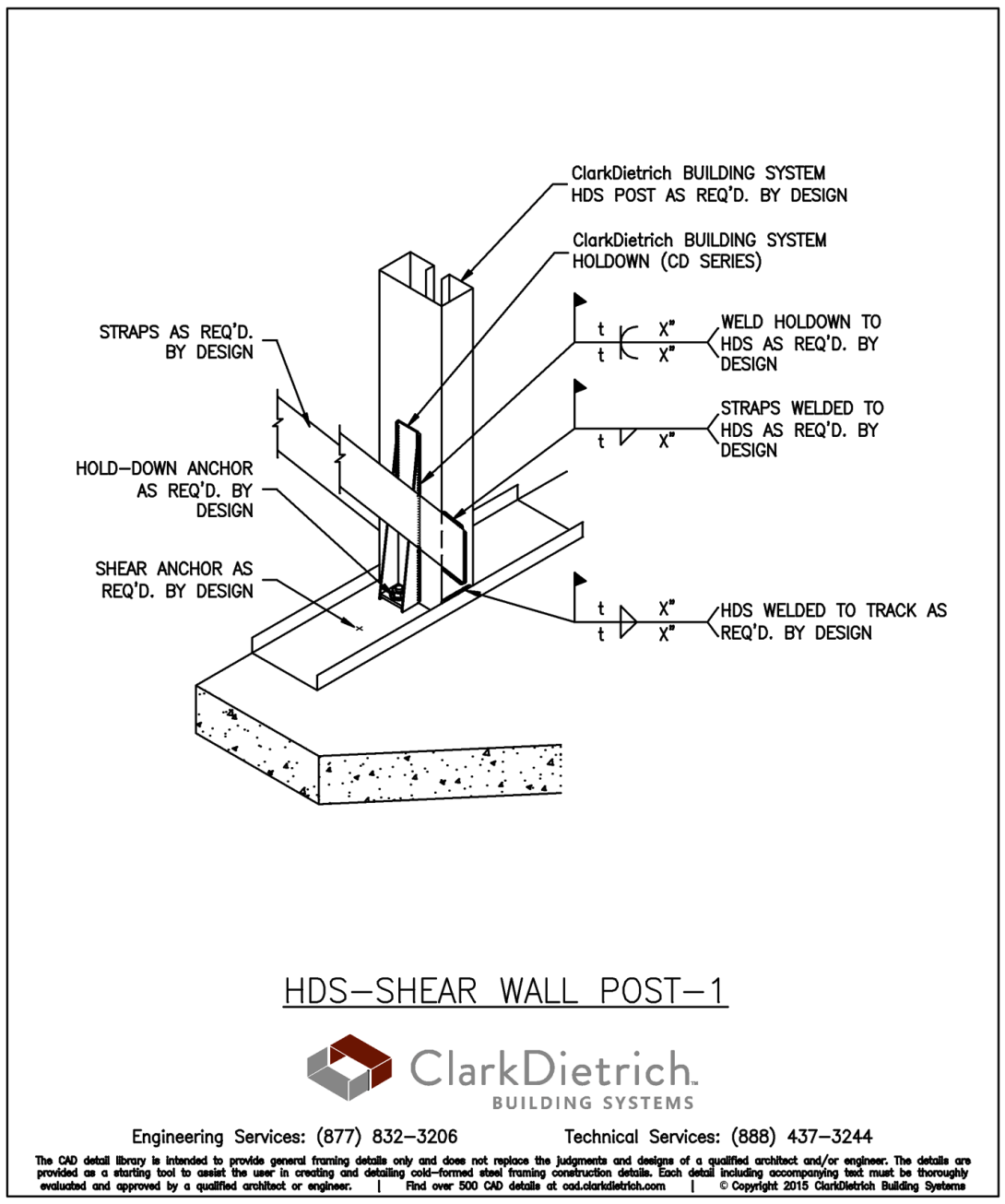 HDS-Shear Wall Post-1