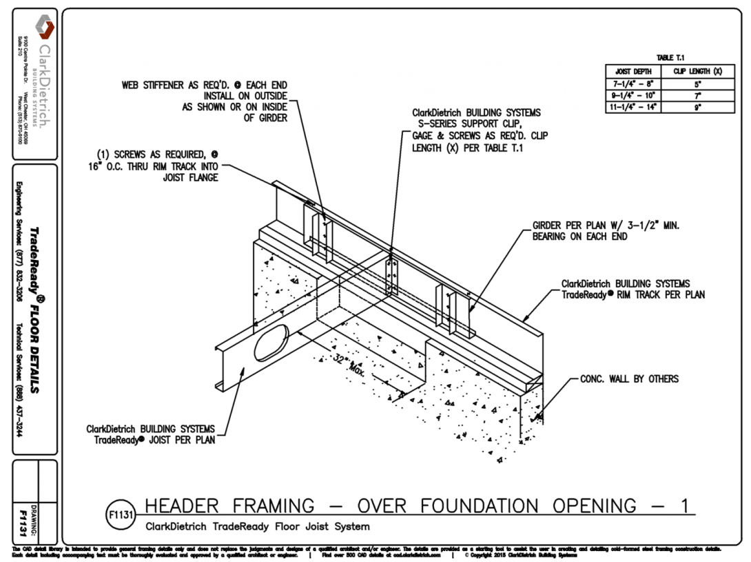 Header Framing Over Foundation Opening-1
