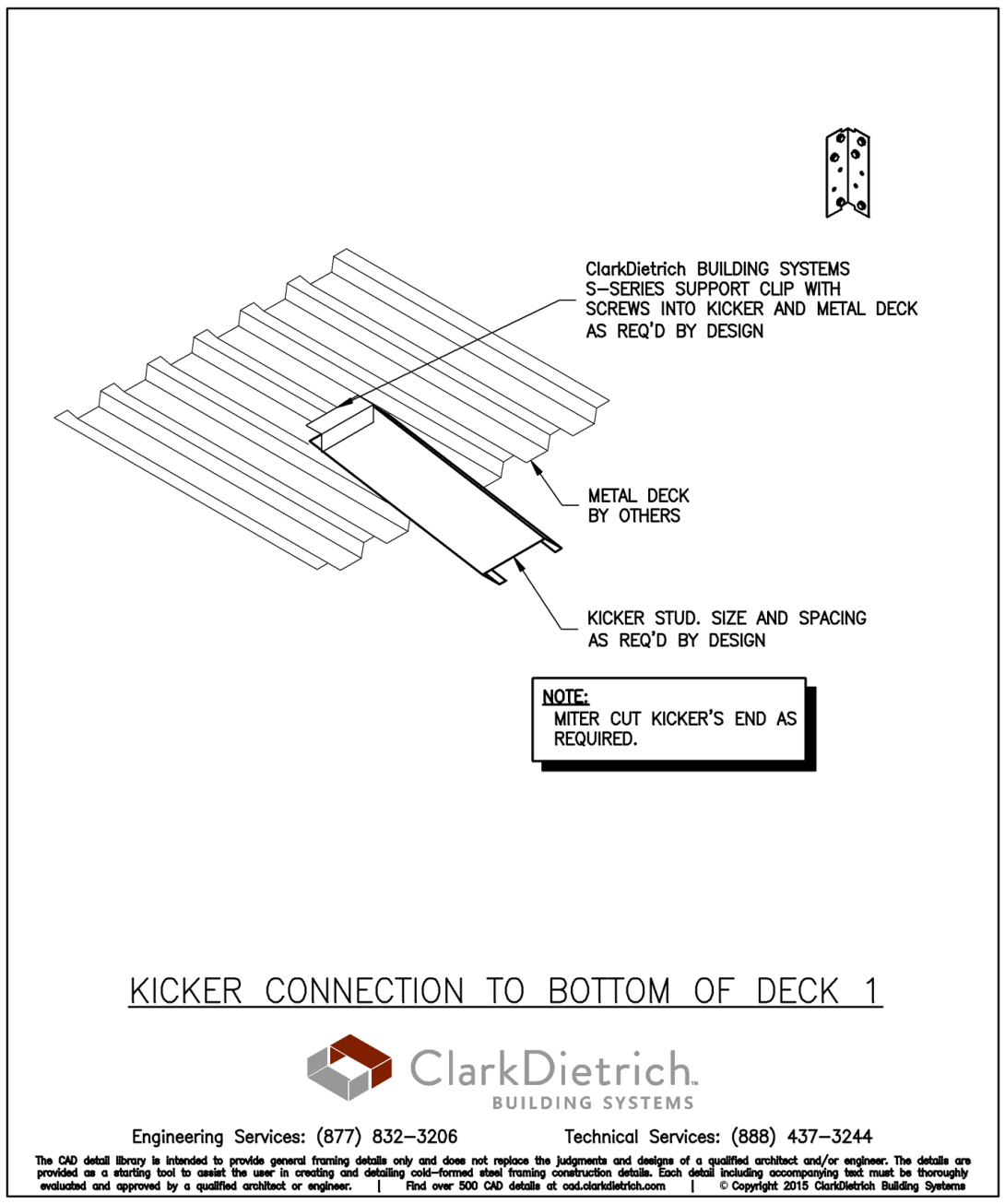 Kicker Connection to Bottom of Deck 1