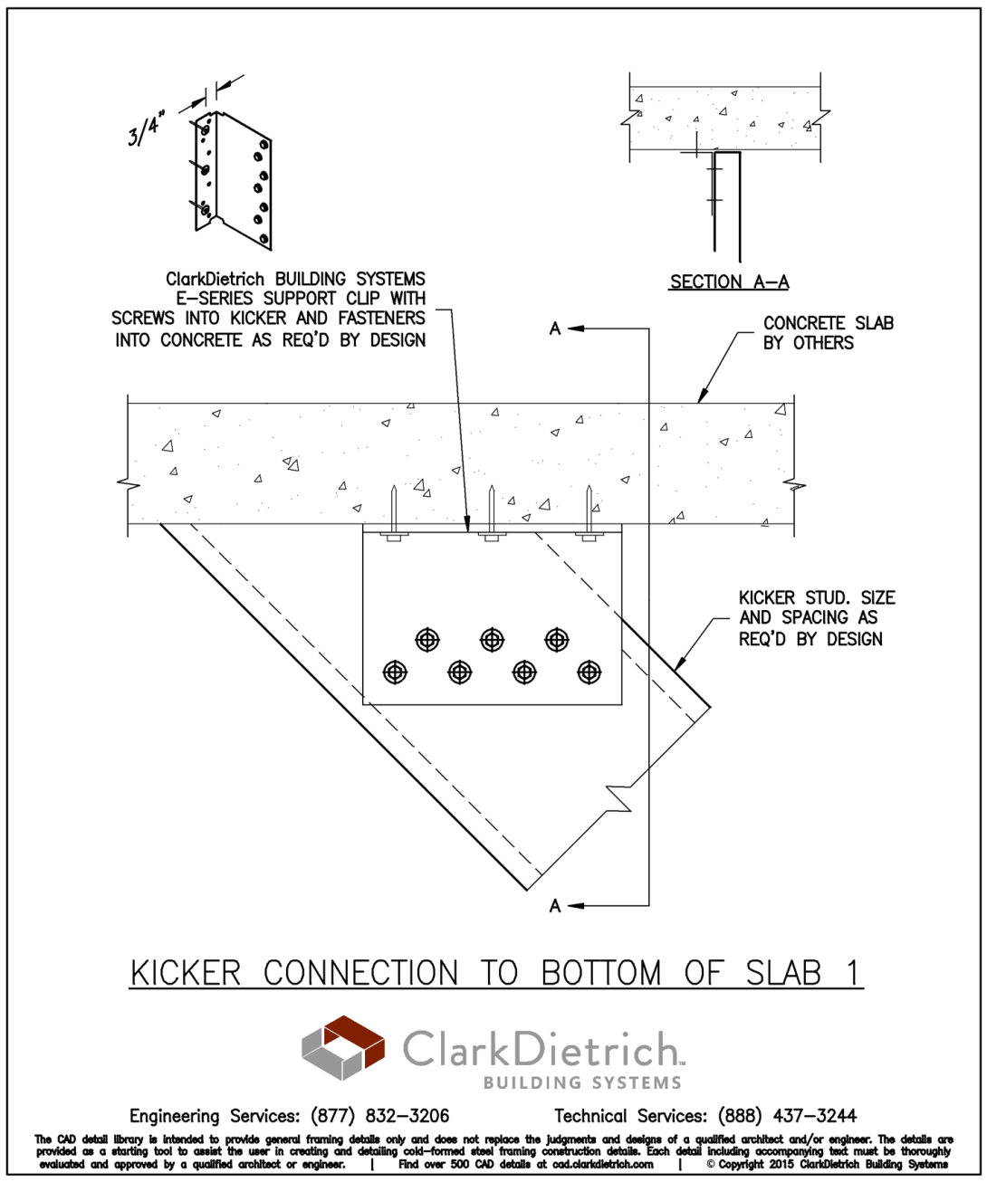 Kicker Connection to Bottom of Slab 1