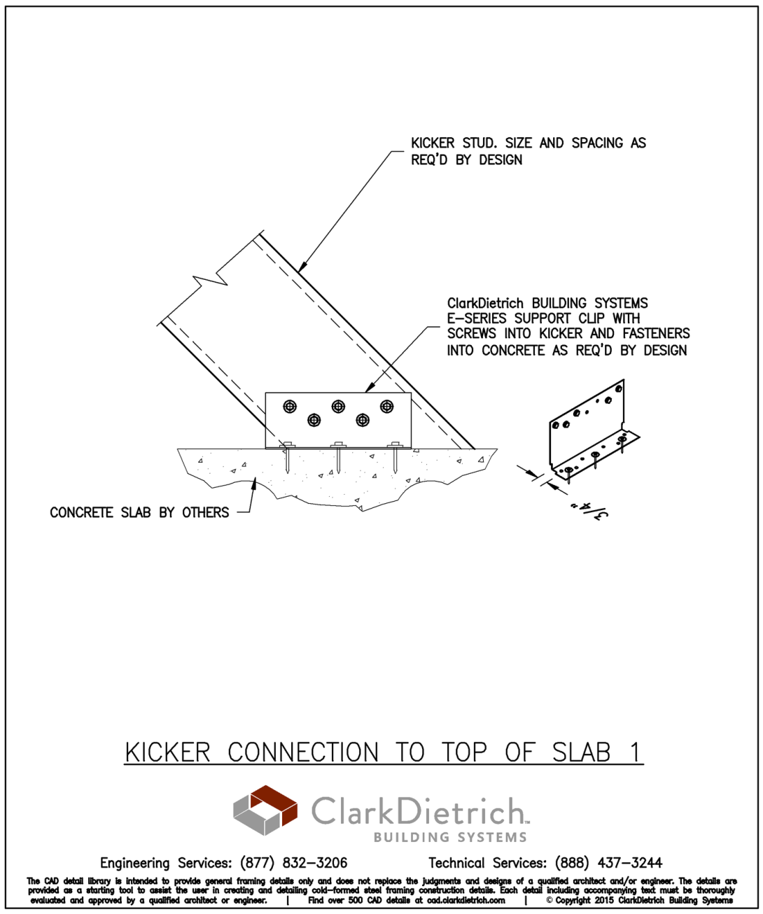Kicker Connection to Top of Slab 1