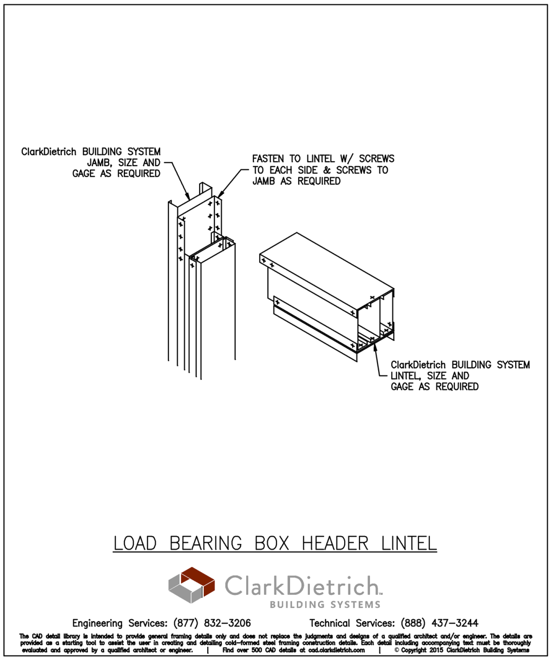 Load Bearing BoxHeader Lintel