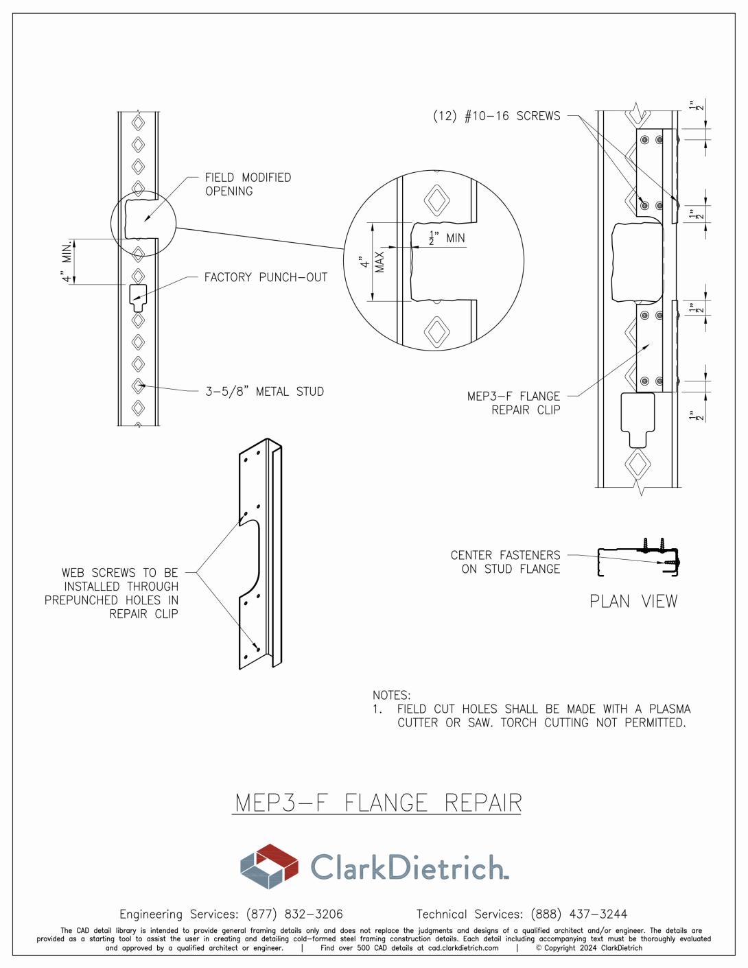 MEP3-F Flange Repair Clip