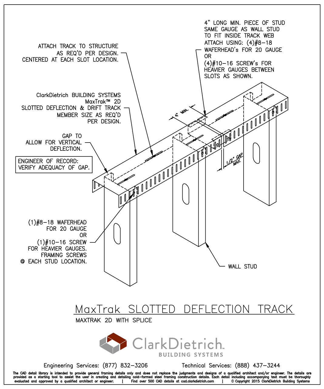 MaxTrak-2D Slotted Deflection Track