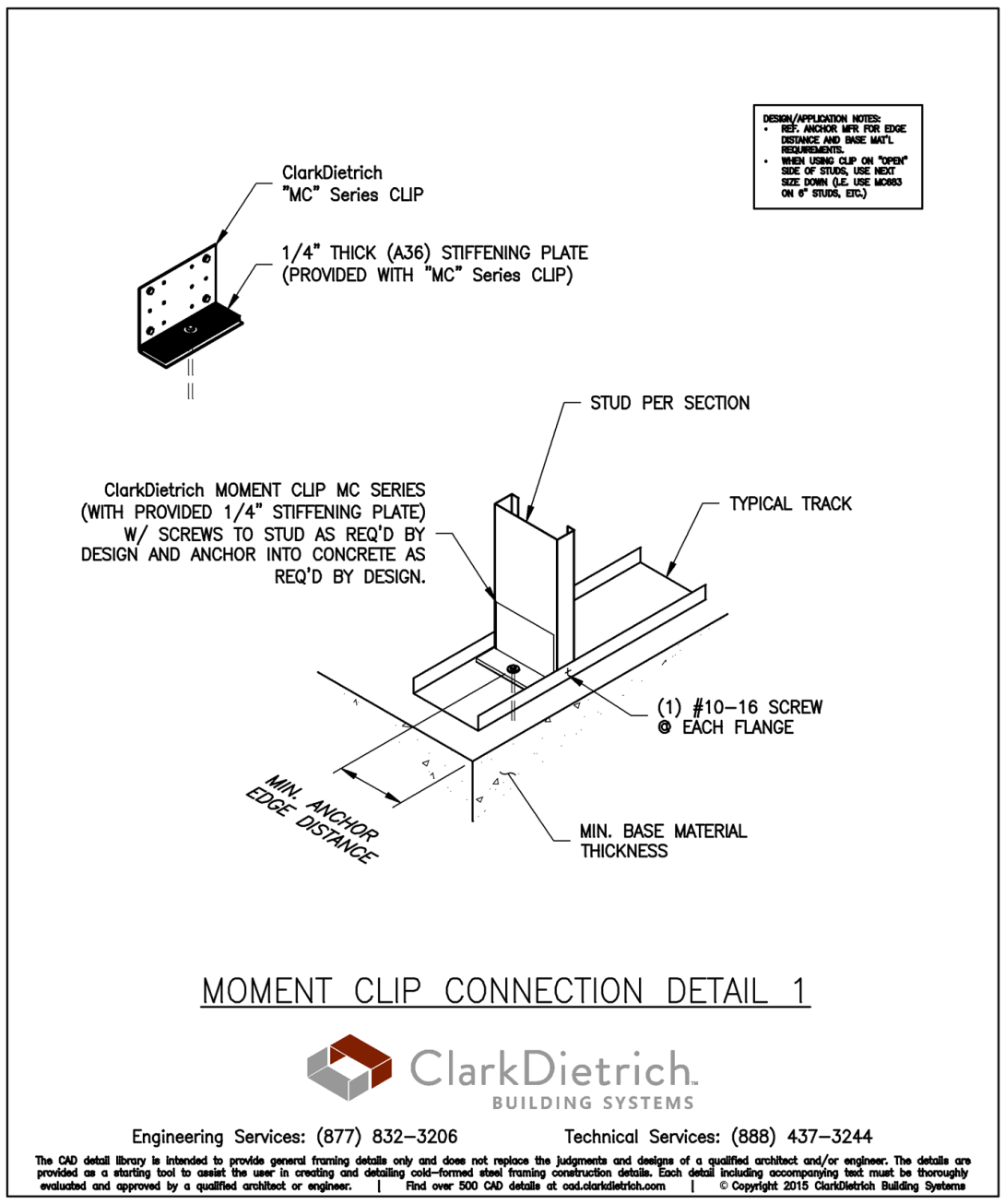 Moment Clip Connection Detail 1