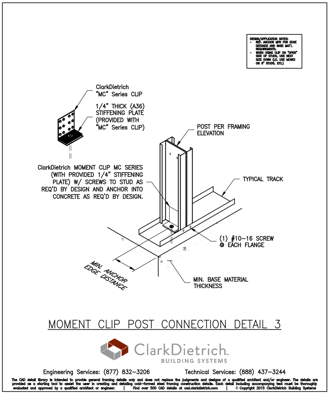 Moment Clip Post Connection Detail 3
