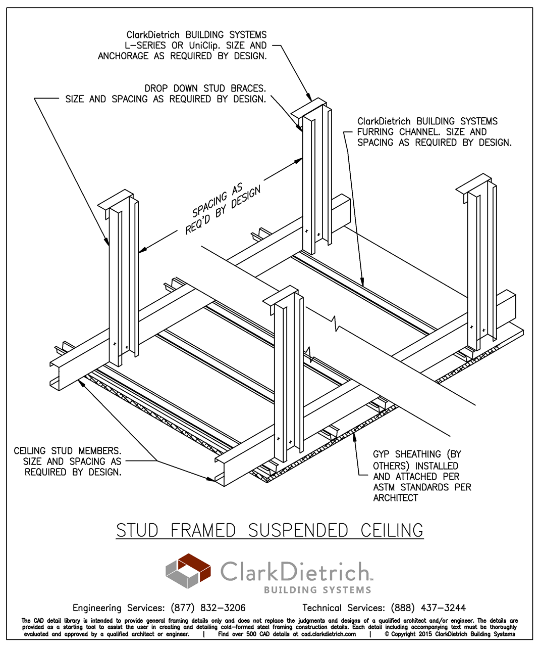 Stud Framed Suspended Ceiling