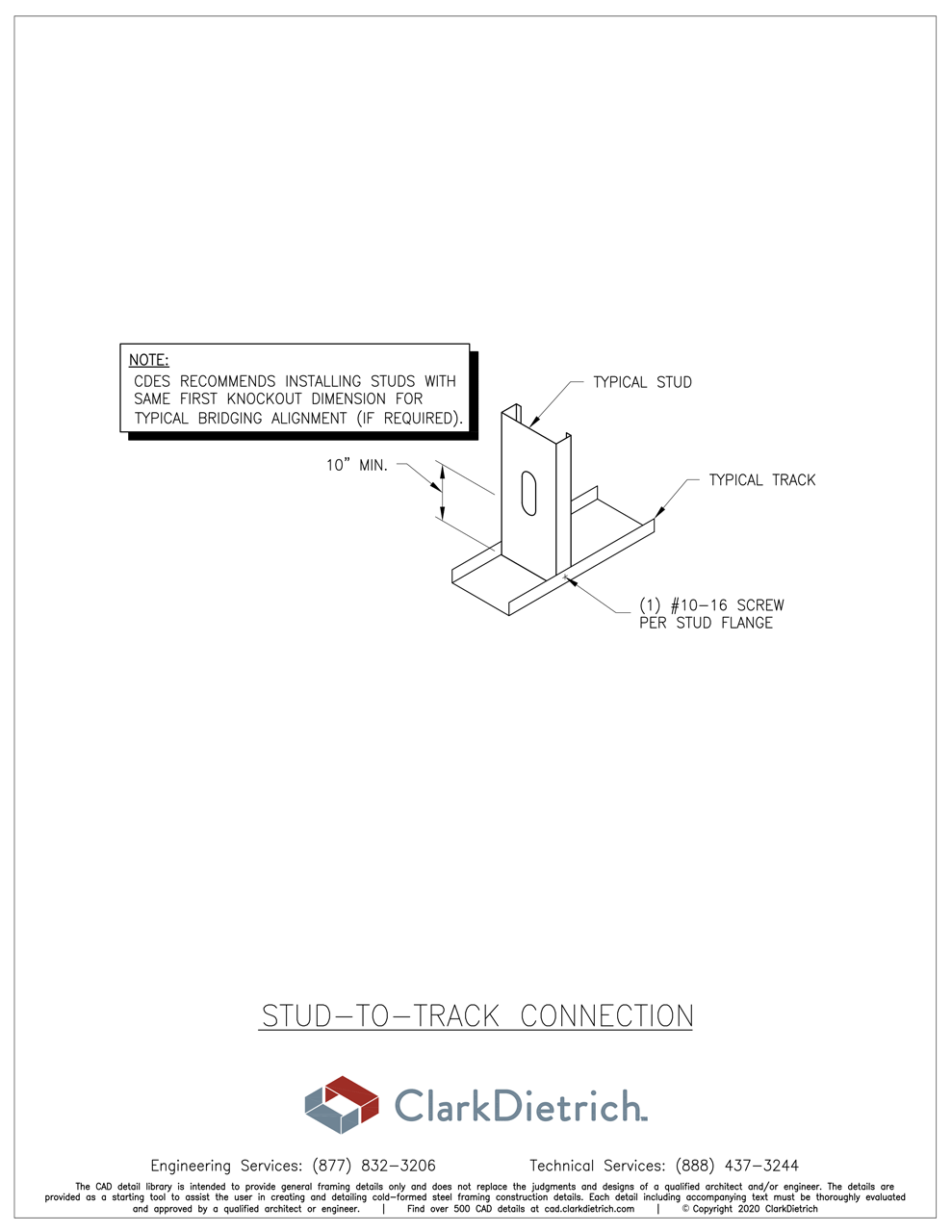 Stud To Track Connection